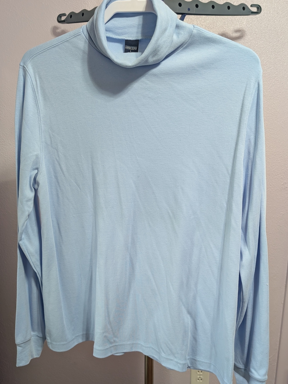 Lands' End Light Blue Turtleneck Sweater